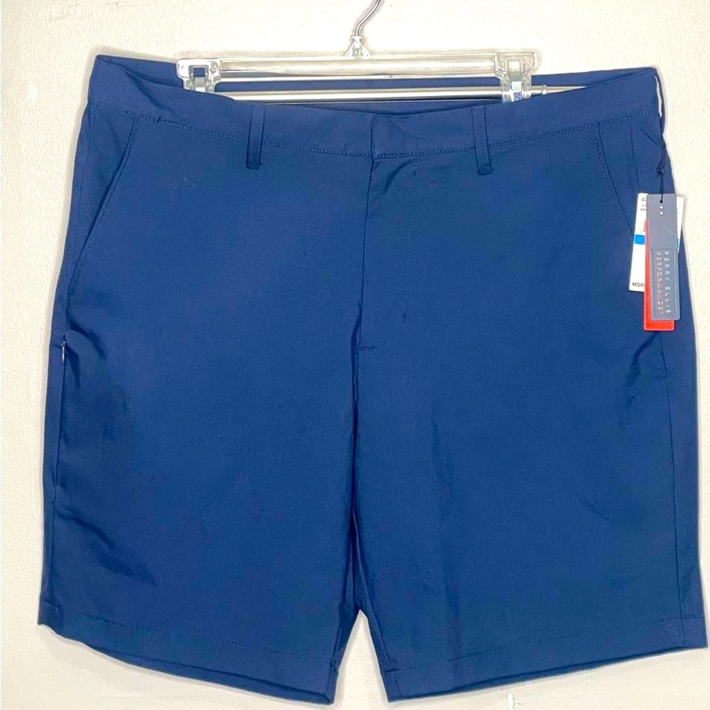 Perry Ellis Performance Men's Shorts,  Size‎ 36 Easy Care Blue Ink, NWT.